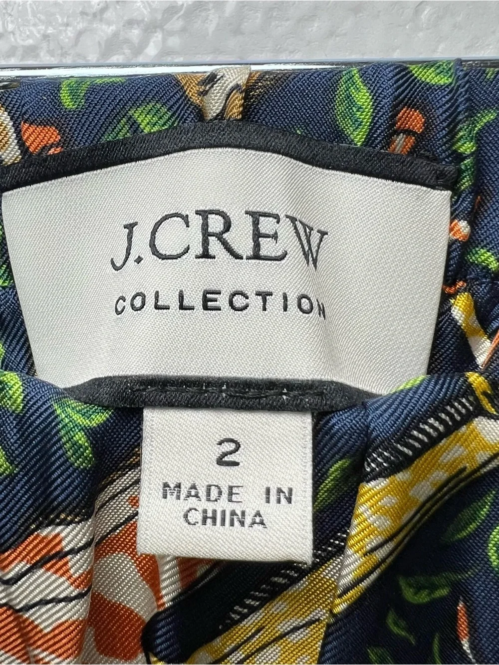 J.Crew Pull-on silk-twill pant in giraffes size 2